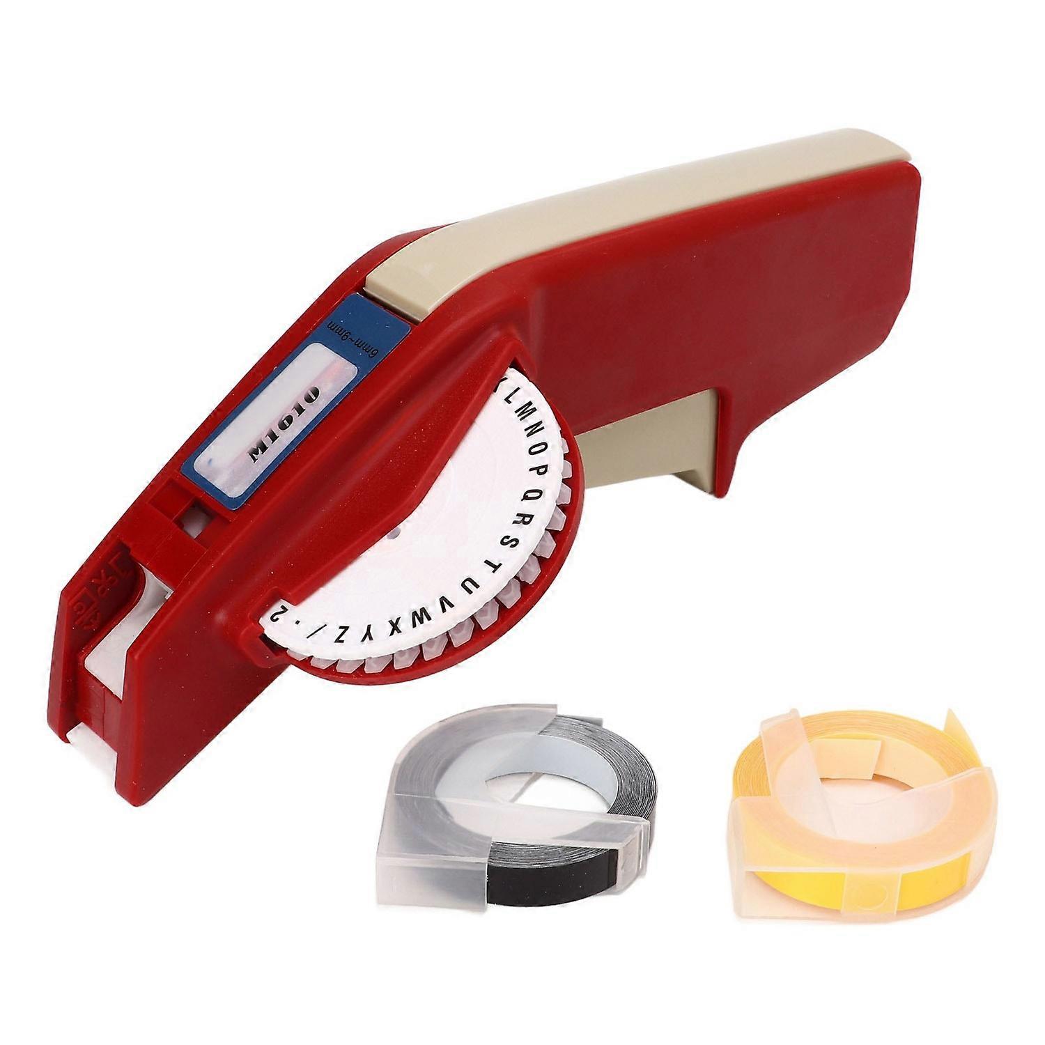 Embossing Label Maker Clear Number Letter One Hand Operation Durable ABS Label Making Embosser for L