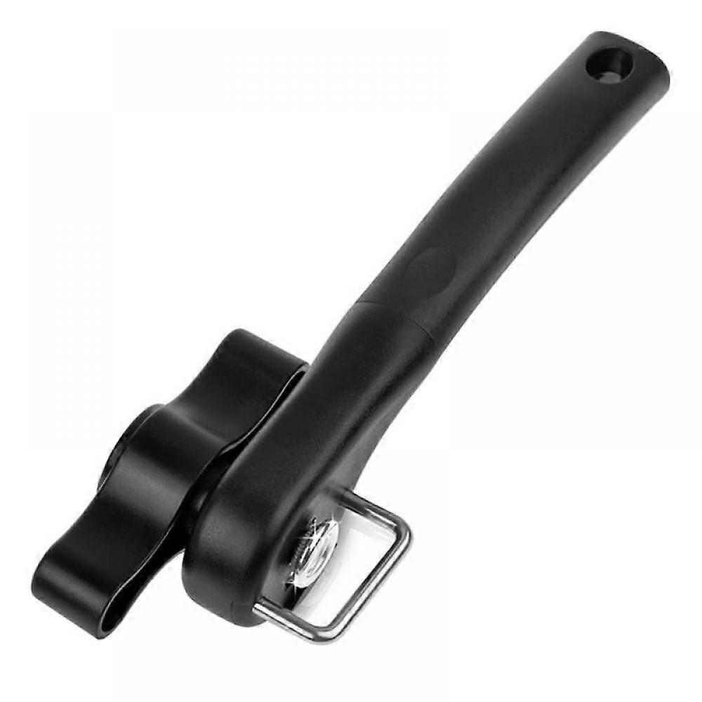 Pretty Comy Multi-function Black Round Non-Slip Single Grips Handle Can Opener Manual Bottle Opener Side Cutting Jar Lid Opener