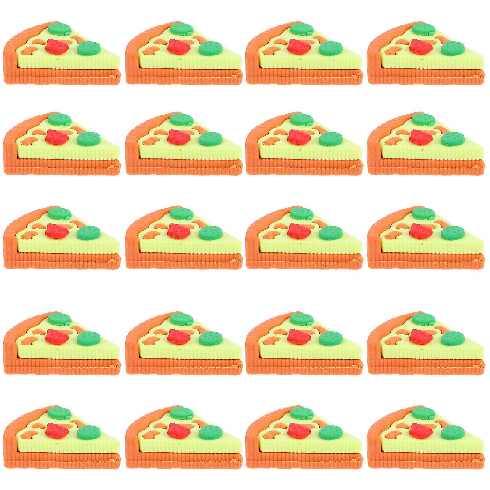 30Pcs Triangle Pizza Erasers for Kids Fun Mini Erasers for Classroom Rewards