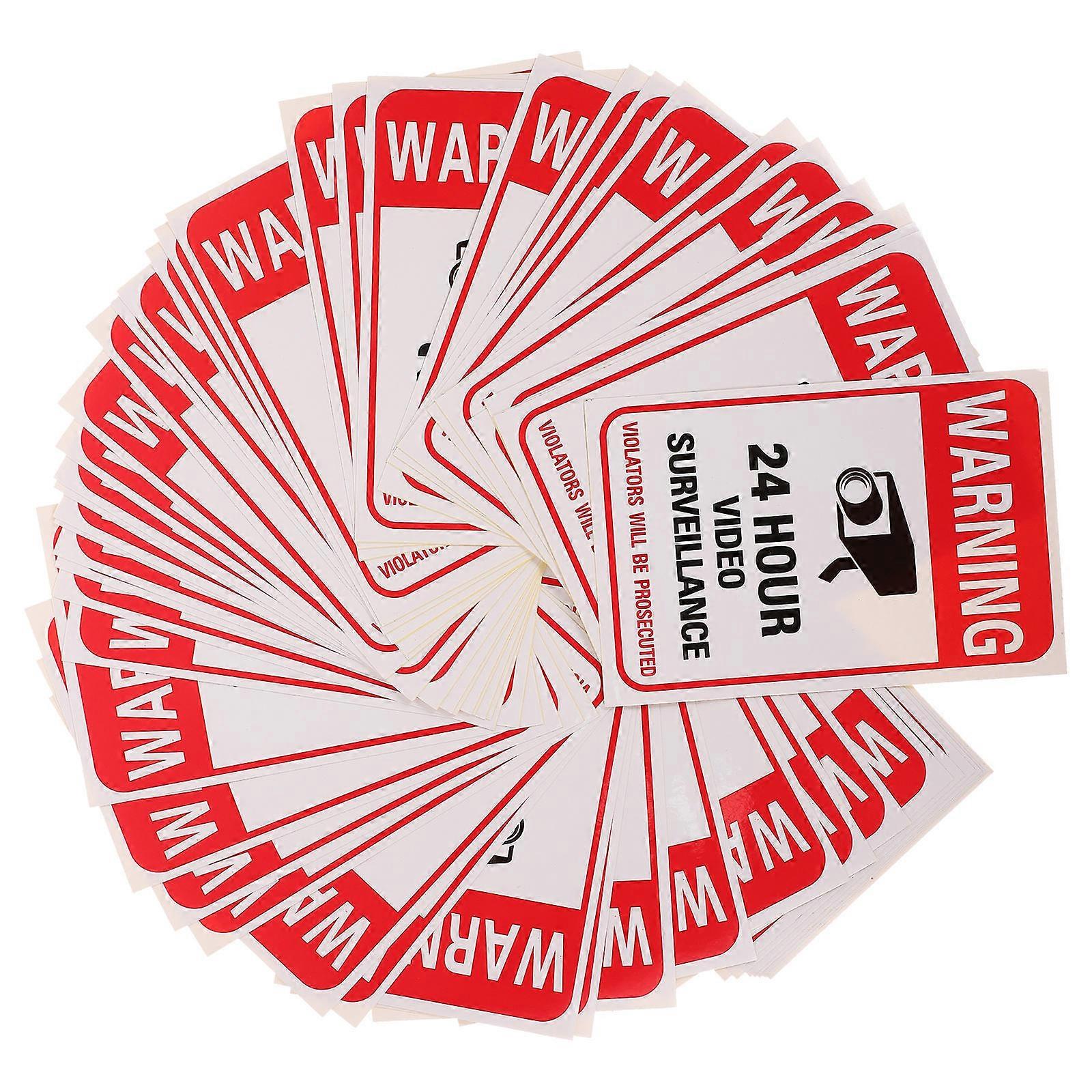 Camera Sign Video Surveillance Warning Signs with 150 Sheets