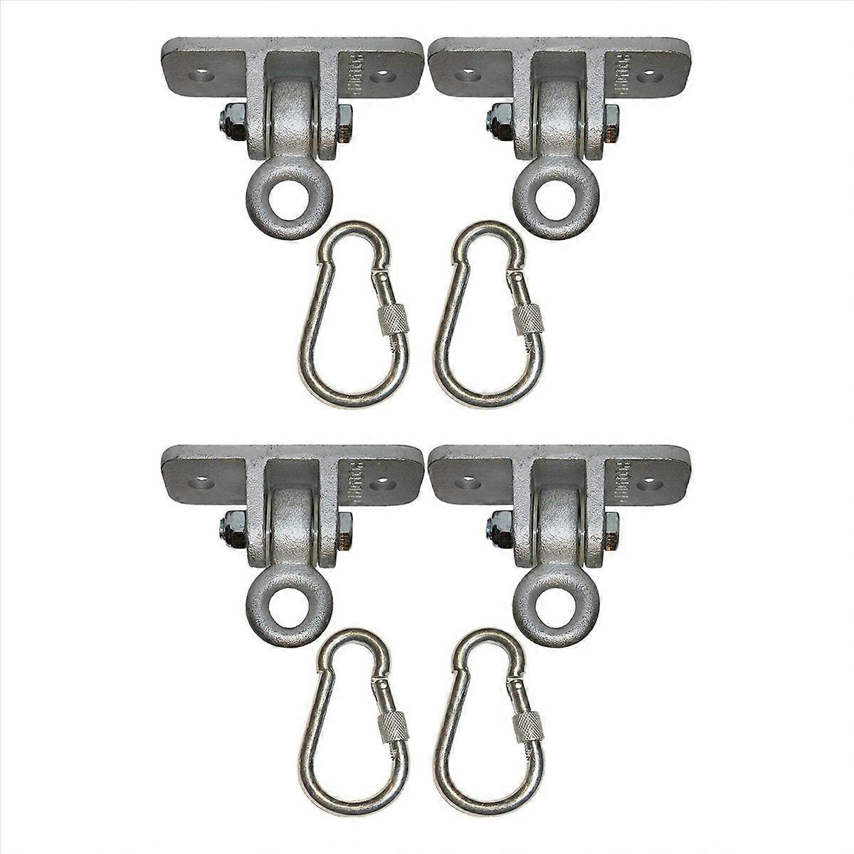 4X Locking Snap Hooks Heavy Duty Swing Hook Hangers Seat Trapeze Sets Static Tension 5000 Lb Capacit