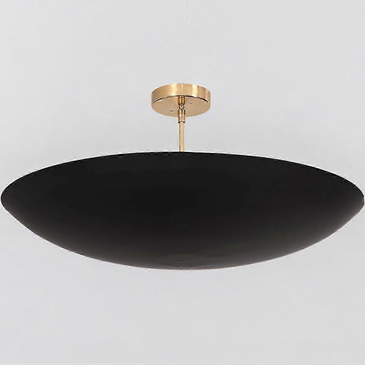 Modern 6-light Flush Mount Pendant In Sleek Raw Brass
