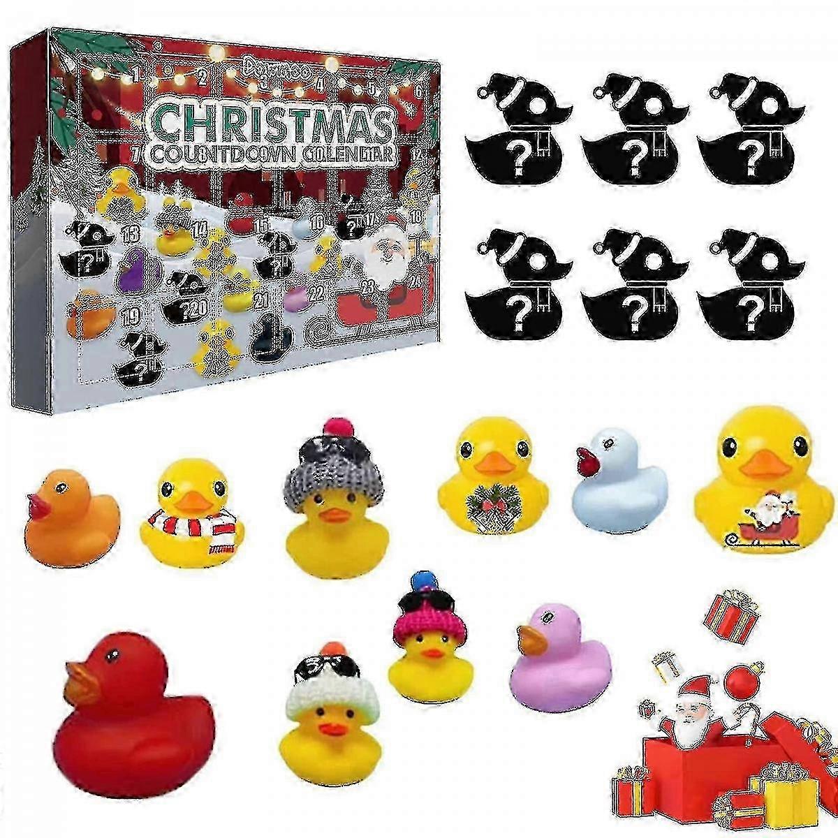 Christmas Rubber Duck Toy for Advent Calendar Blind Box Collection