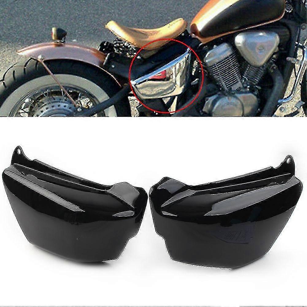 ABS دراجة نارية بطارية جانبية غطاء هدية أسود لامع لهوندا ماجنا VF750C 1994-2004