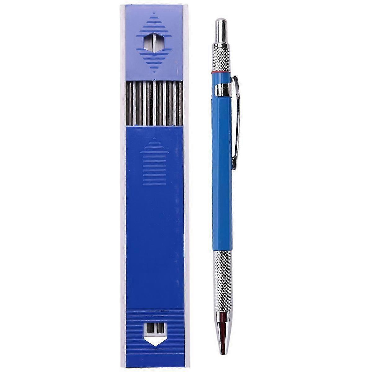 Welders Pencil with Round Refills, 2.0 mm Mechanical Pencil Marker for Pipe Fitter Welder Constructi