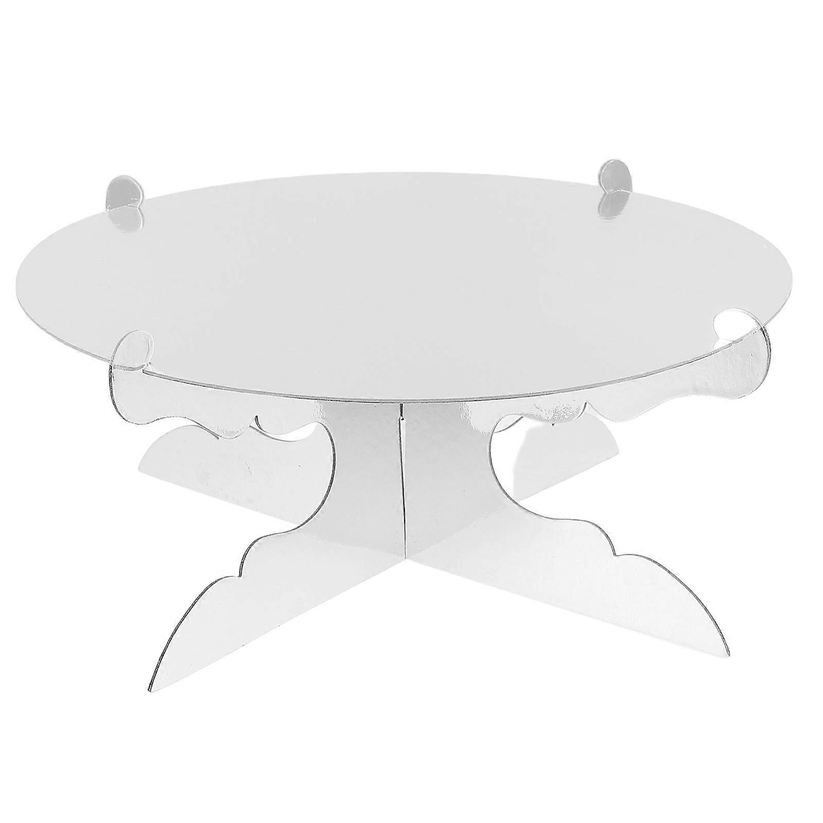 Silver Egg Cake Stand for Baking Use Paper Dessert Stand