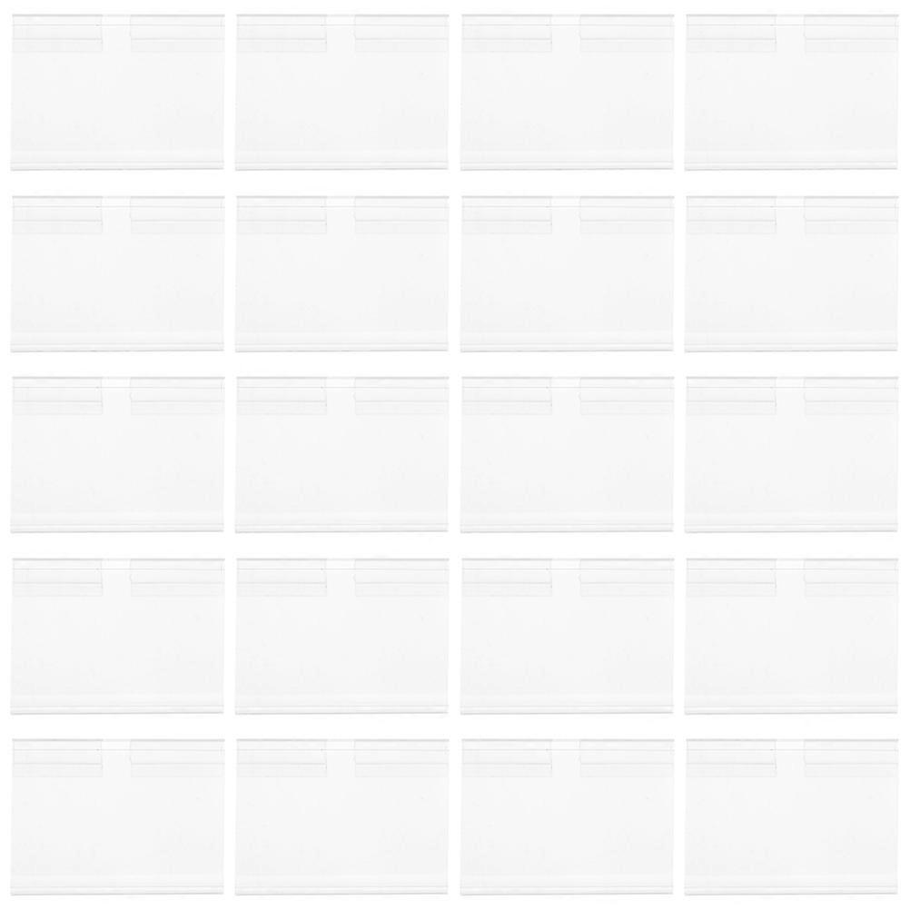 Shelf Sign Label Holder PVC Durable Clear Display Holders 100Pcs