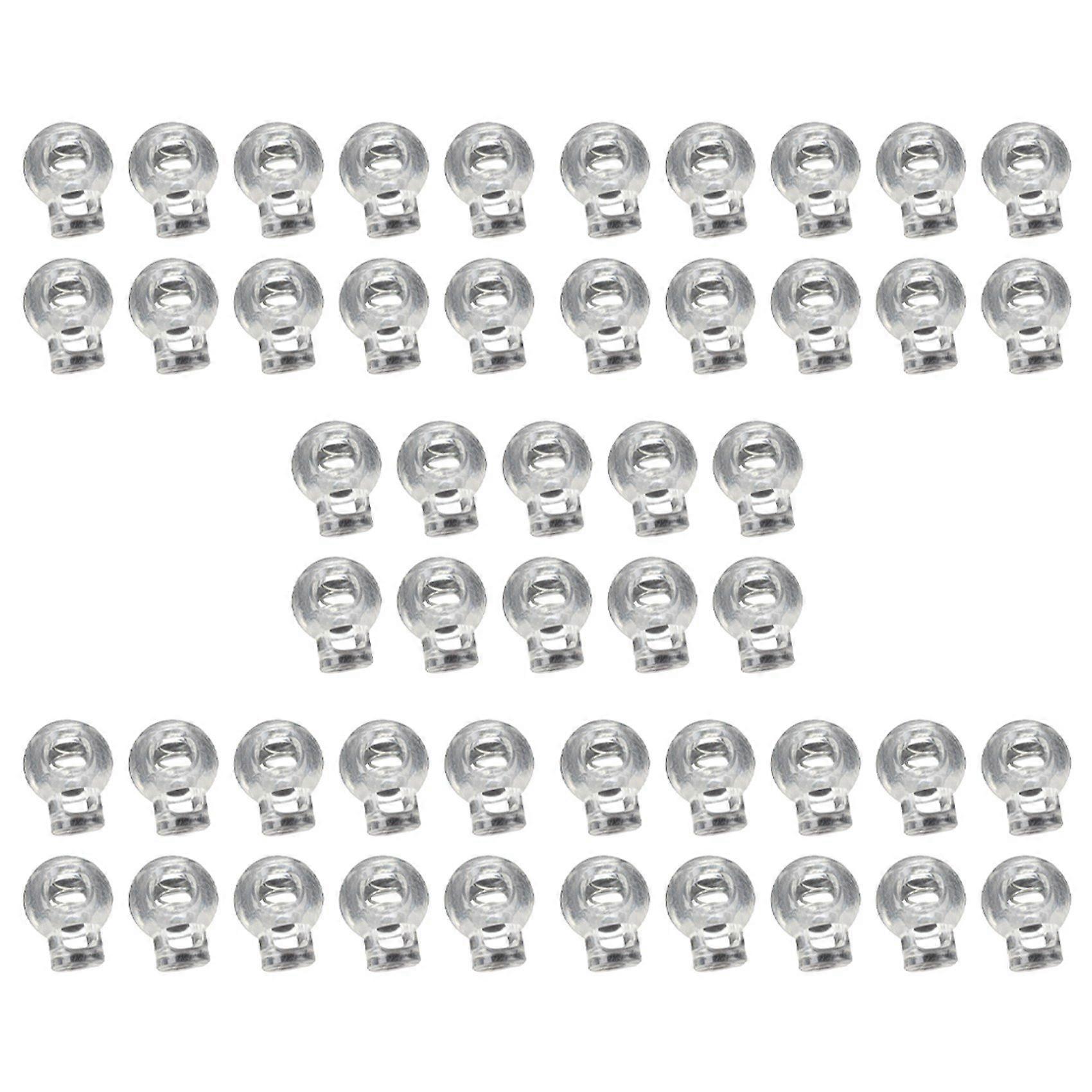 Plastic Toggle Spring Stop Single Hole String Cord Locks 50 Pcs