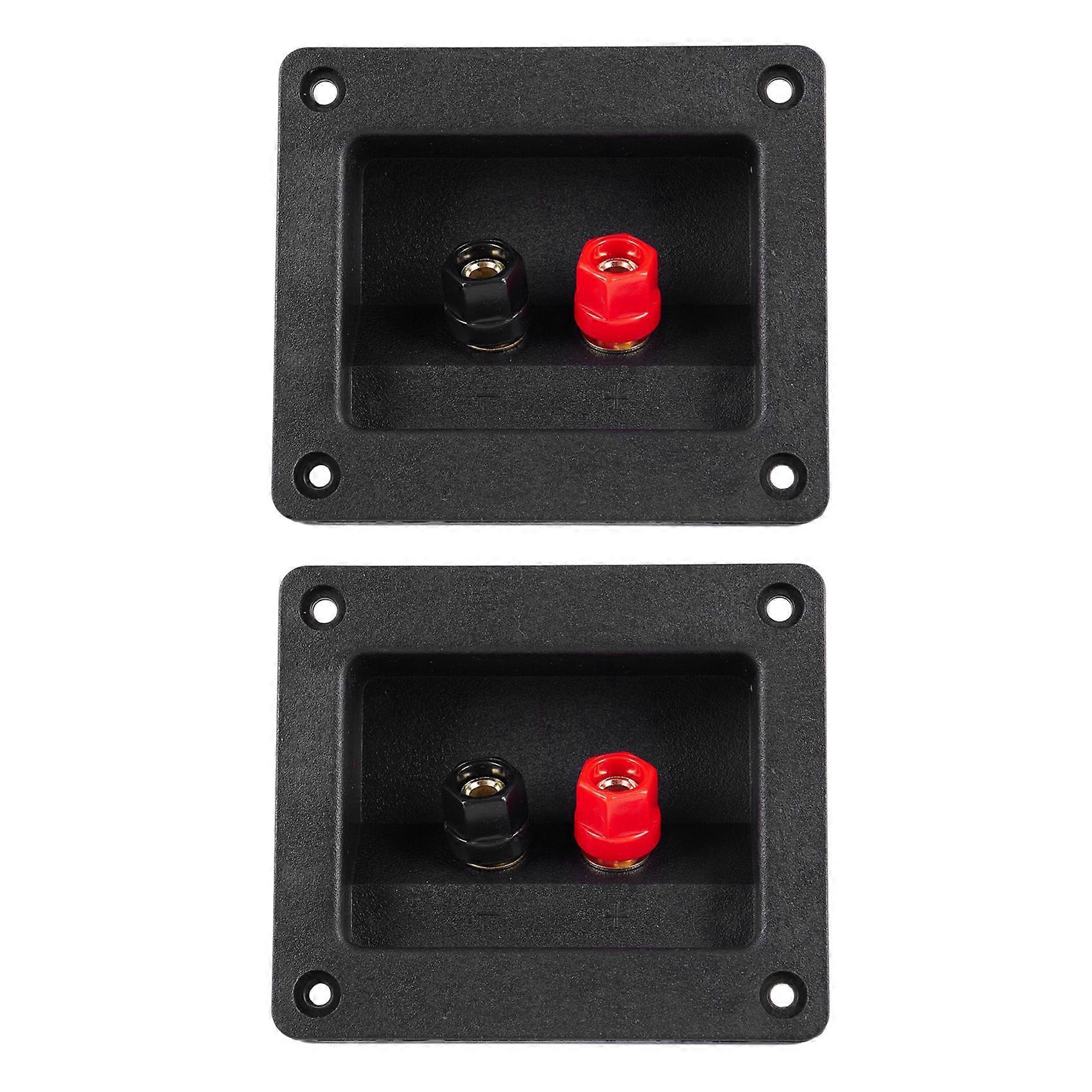 2PCS 90X78mm Square Binding Post Type Speaker Box Terminal Cup Wire Connector Board