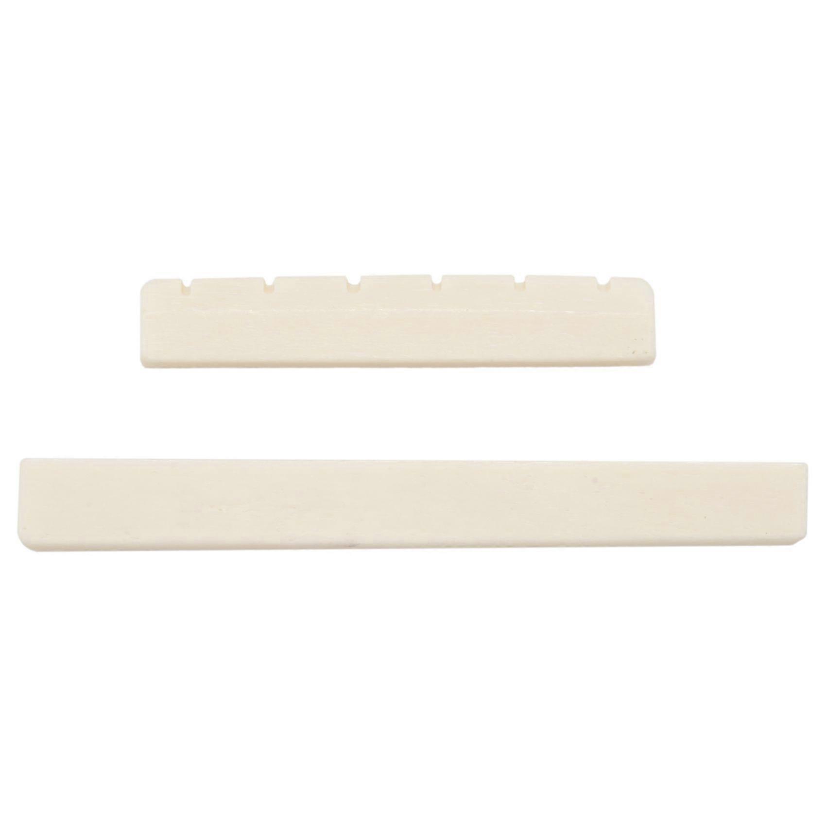 White Guitar Parts 6 String Classical Guitar Bone Bridge Saddle And Nut Set