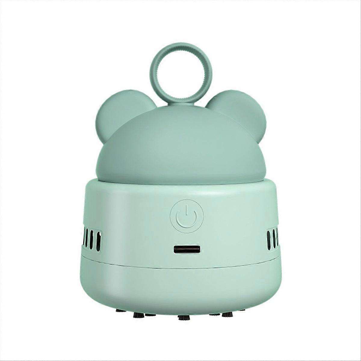 Cute Desktop Vacuum Cleaner Mini BearHead Ring Vacuum Lake Green