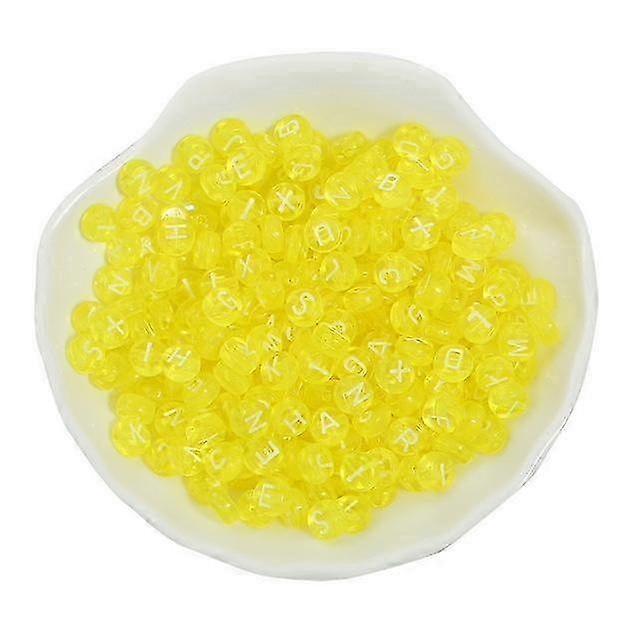 Clear Alphabet Beads for Bracelet Design - 100pcs DIY Transparent Charms