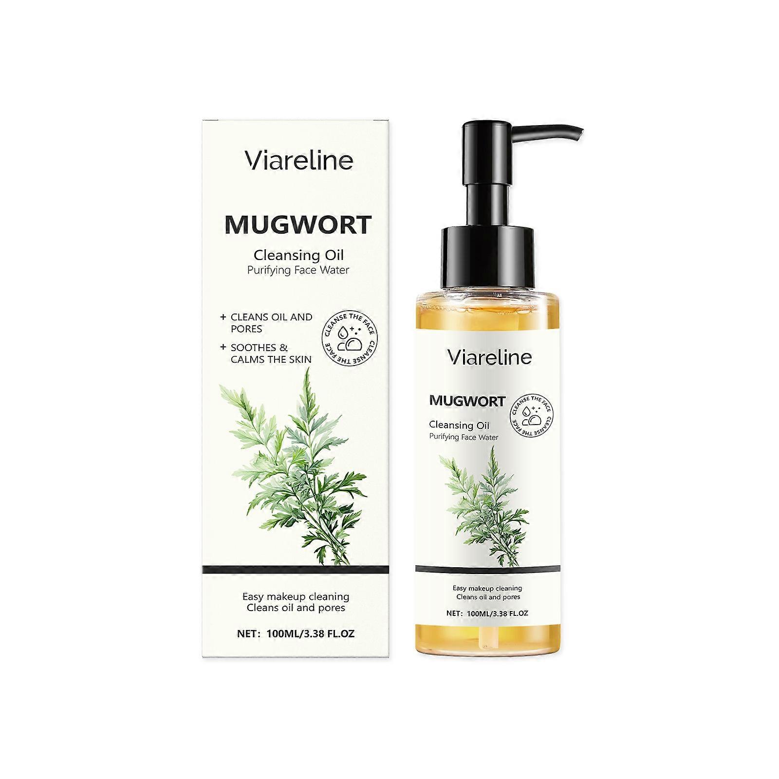 Viareline Mugwormwood Makeup Remover Oil, Gentle, Skin-Friendly, Refreshing, Not Tight, Not Residual, Refreshing, Moisturizing, Moisturizing And Brigh