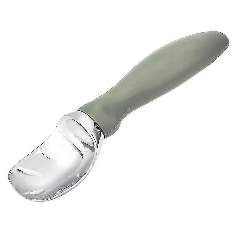 Ice Cream Scoop with Ergonomic NonSlip Plastic Handle for Smooth Fruit Ball Scooping, Green