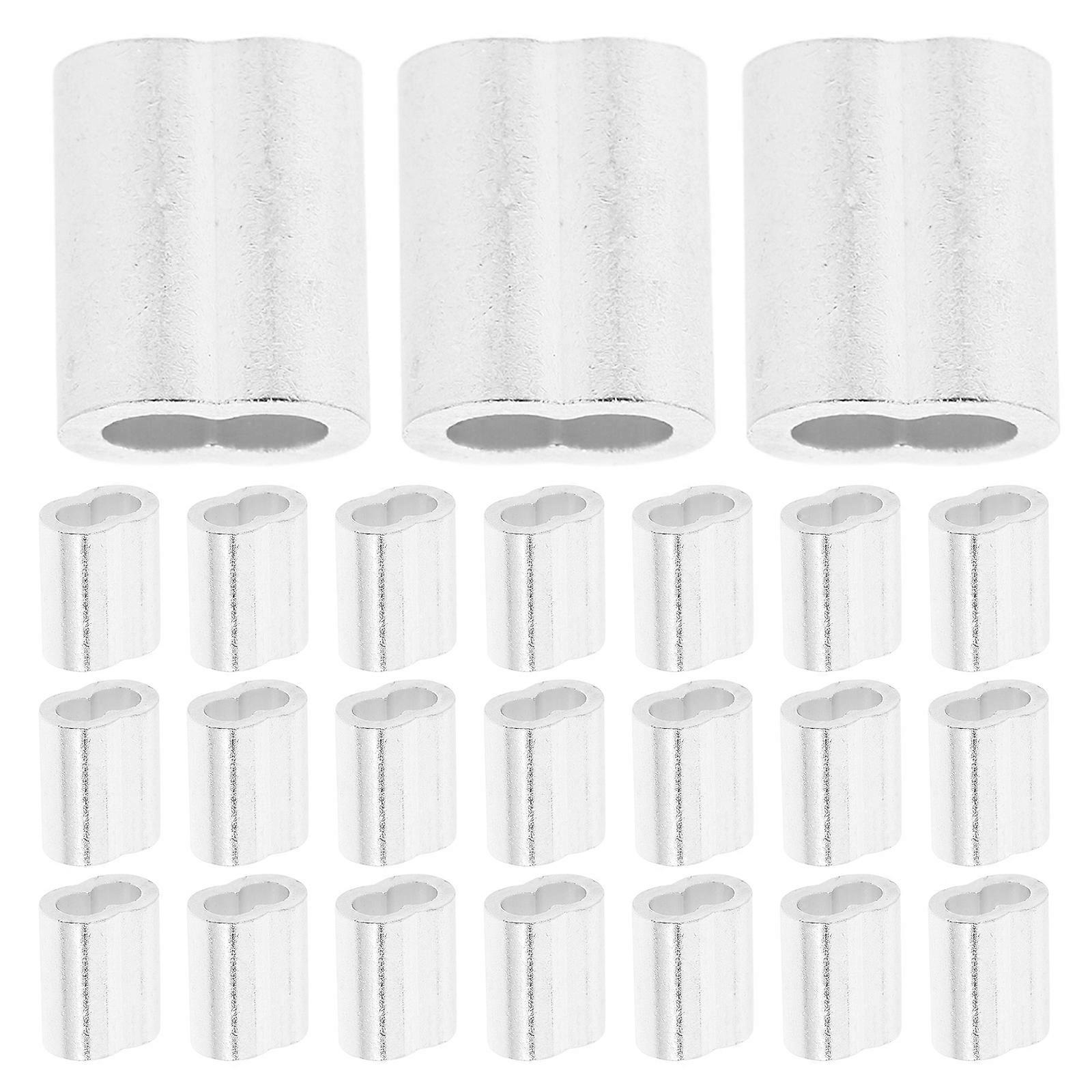 120pcs Wire Rope Cable Crimps Rigging Sleeves Aluminum Loop Sleeve M3.0