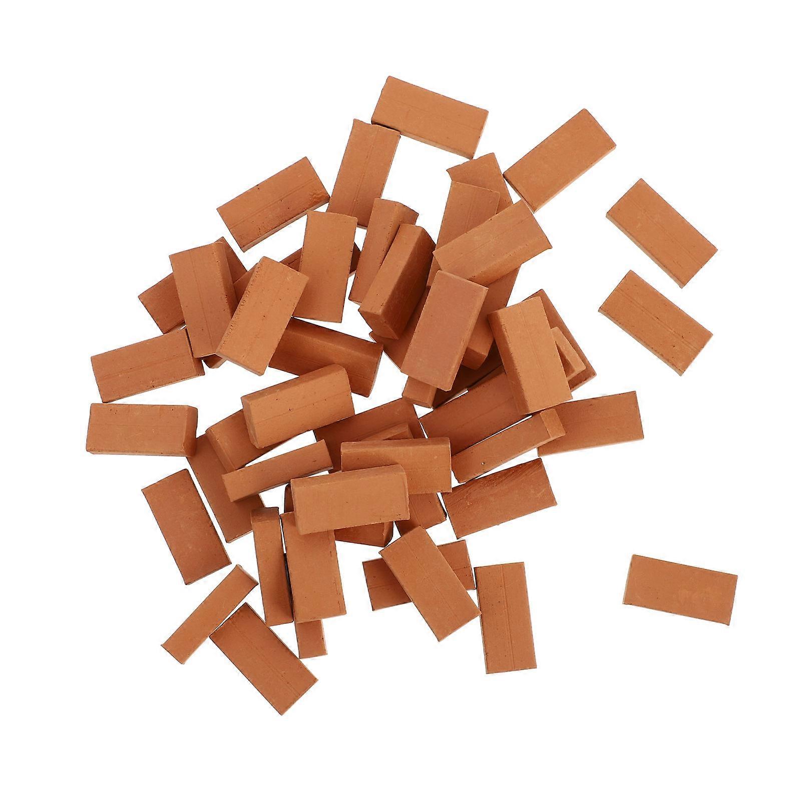 Clay Miniature Brick Model Wall Bricks for DIY 100Pcs Set Garden Decor