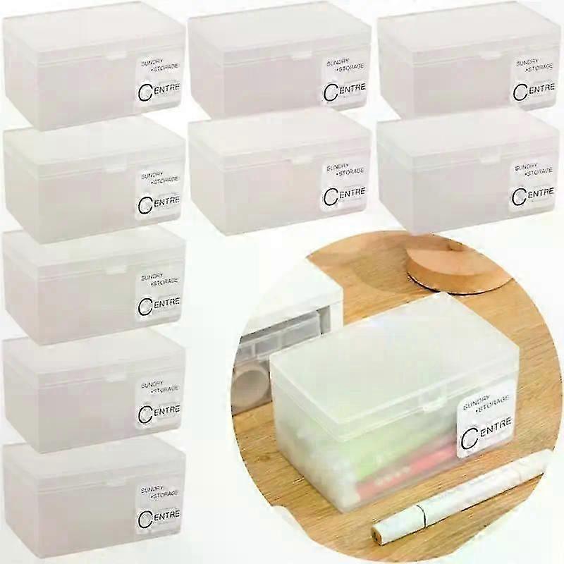 Card Storage Box Student Dormitory Cosmetics Storage Desktop With Cover Stackable Stationery Notebook Storage Box