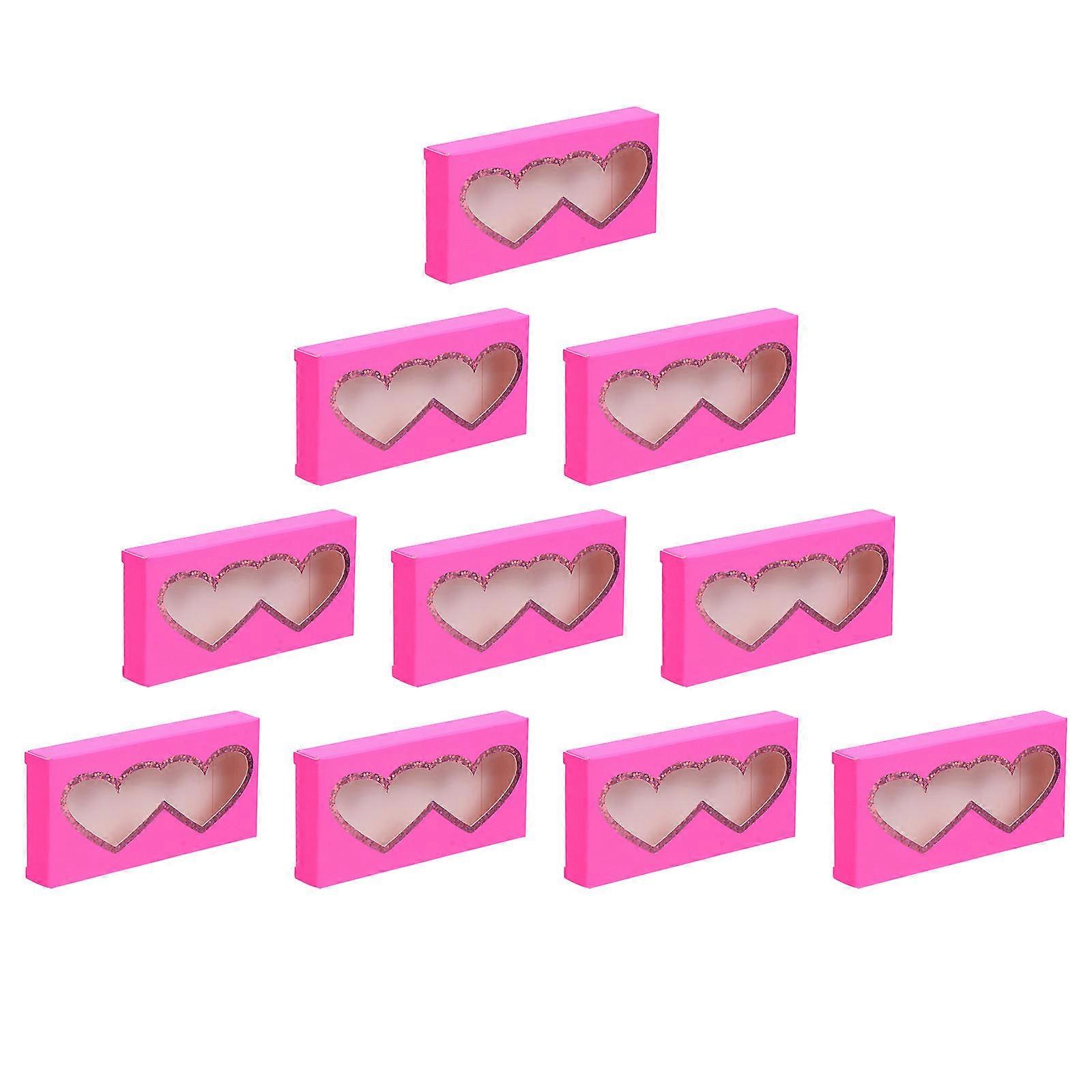 Paper Eyelash Storage Box Heart Shape for Storage Use 10Pcs