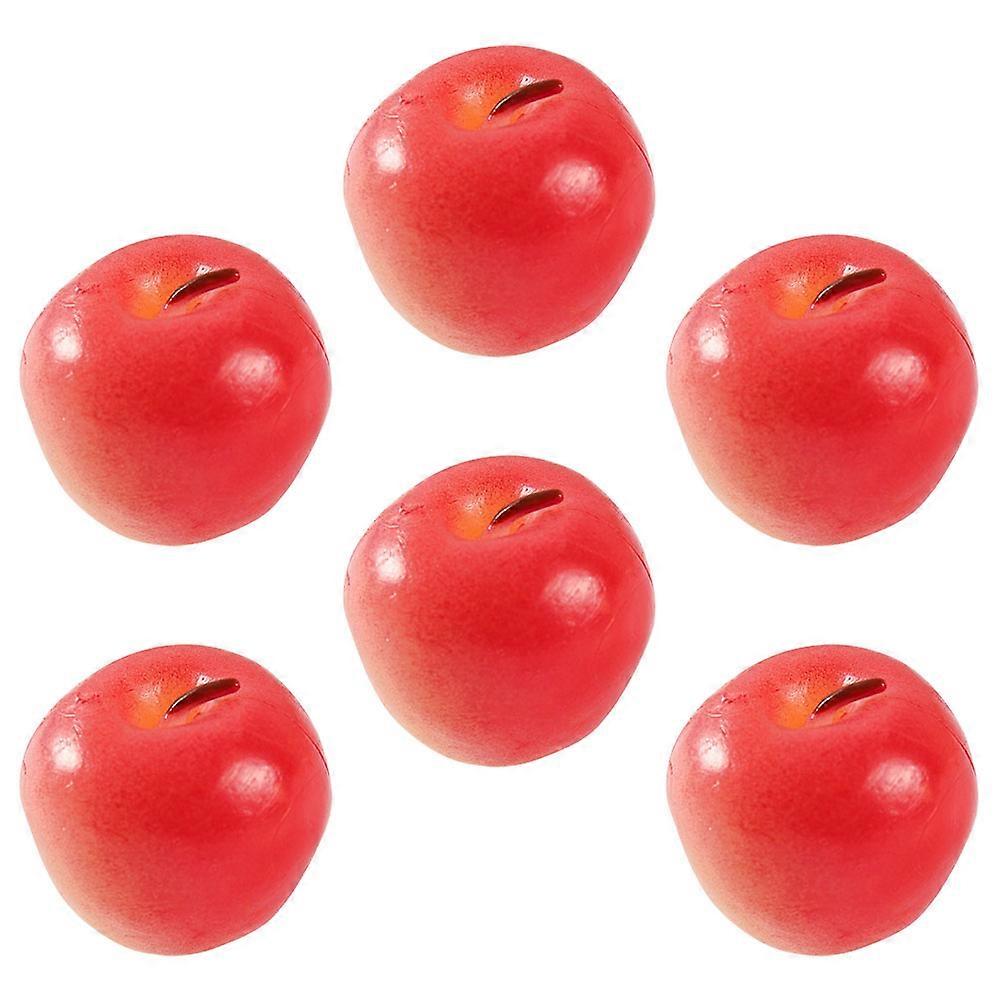Simulated Fruit Models Artificial for Decor 6Pcs Mini PVC Props