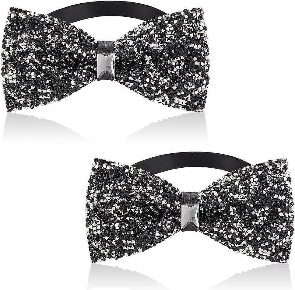 Adjustable Resin Rhinestone Ties Pre-tied Tie with Adjustable Length Ties for Wedding and Parties