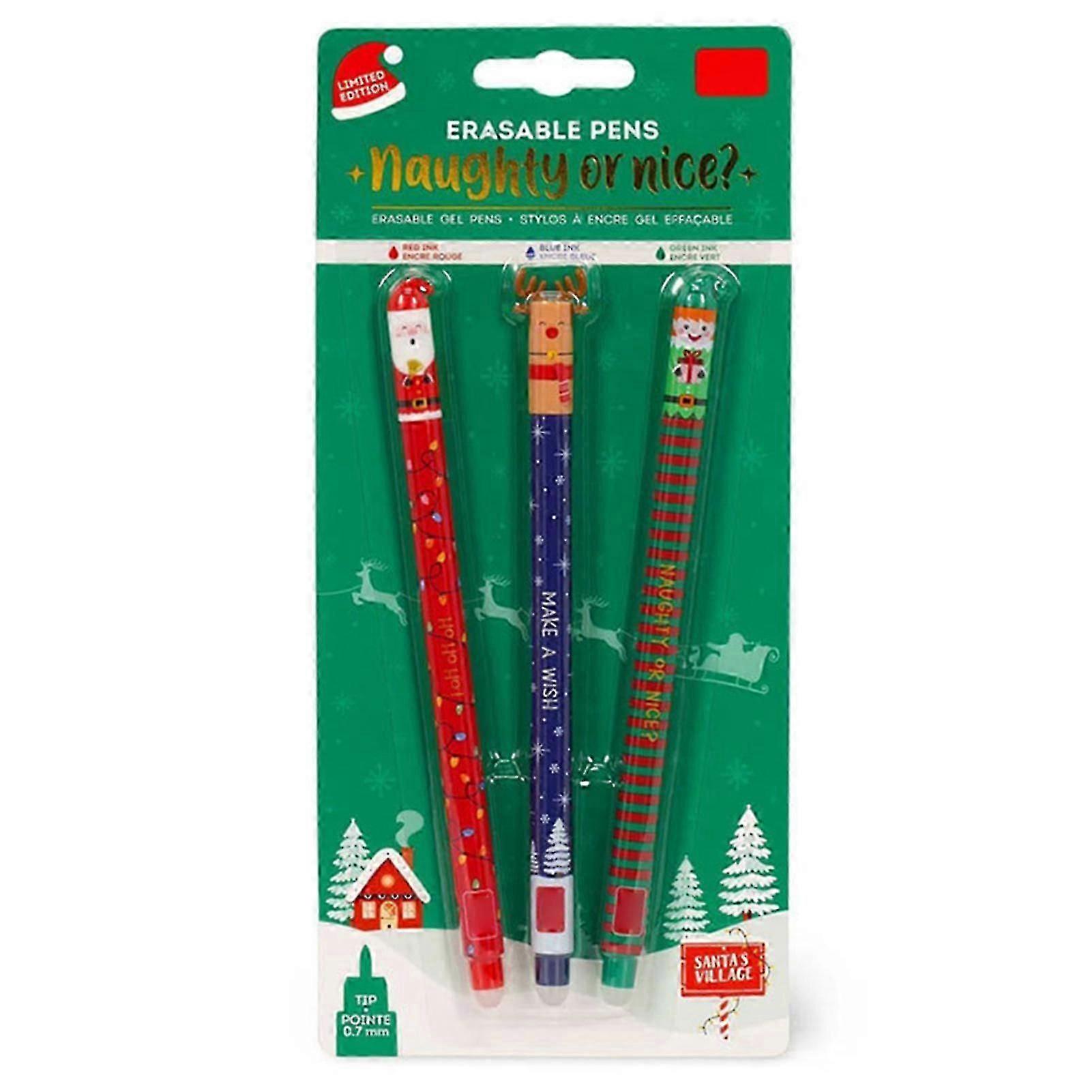 Festive stocking stuffer Legami erasable pen set 3pcs