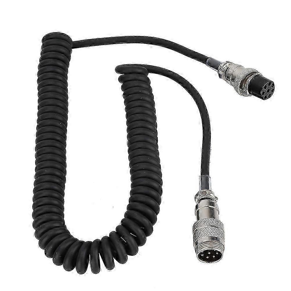 Coiled audio cable for studio microphones, 8-pin extension