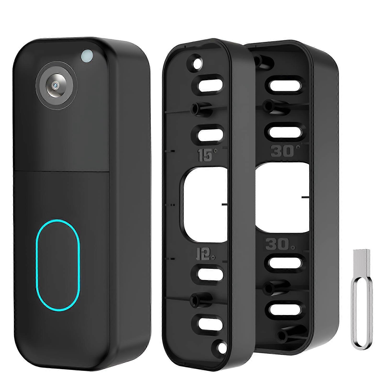 Corner Mount for Blink Doorbell with Adjustable Angles, NoDrill Install for 1st and 2nd Gen Camera, Black