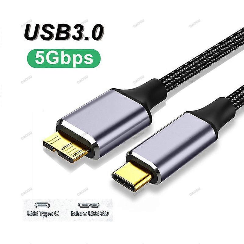 Micro B USB 3 0 to Type C Cable Adapter Connector 5Gbps External Hard Drive Disk Cable Type-C to USB 3.0 Micro B for Hard Drive