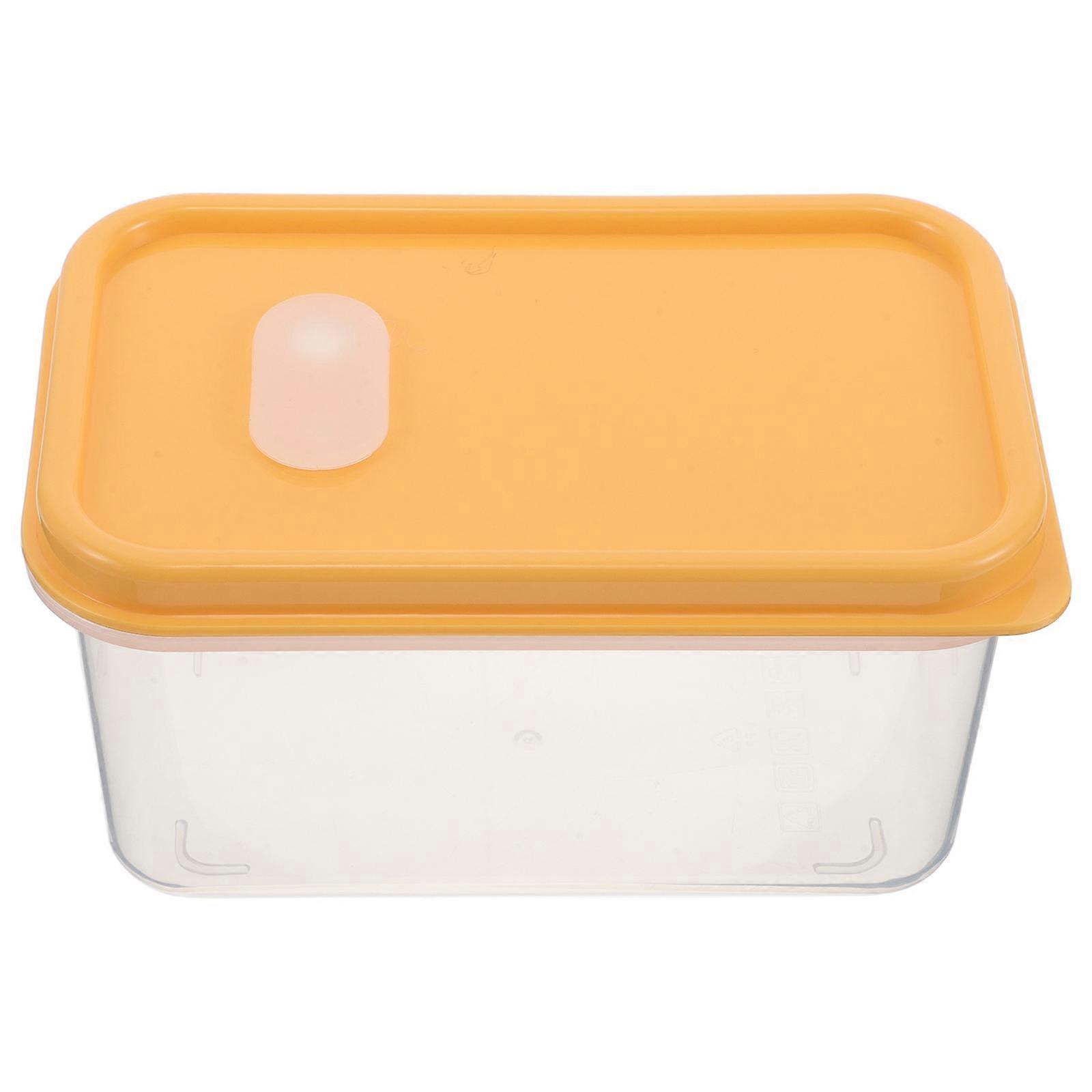Freeze Soup Storage Container for Food Yellow Plastic Box