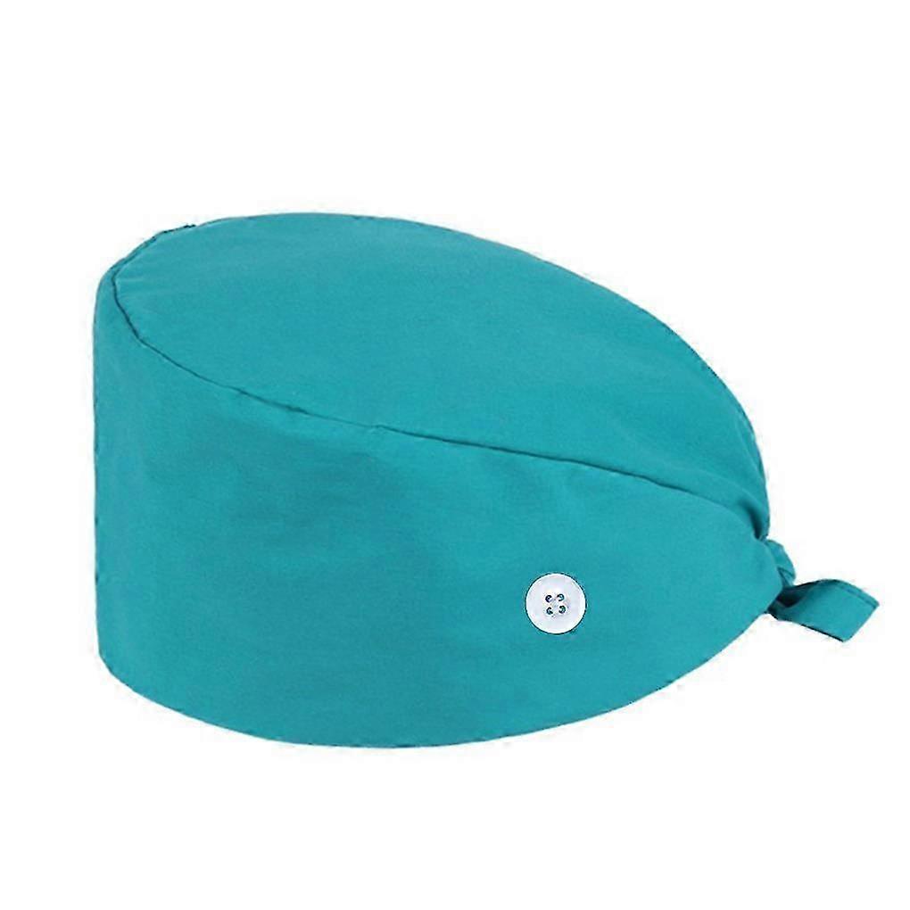 6 Pieces Working Caps Doctor Long-time Service Pure Color Dull Polish Professional Tie Back Unisex Work Uniform