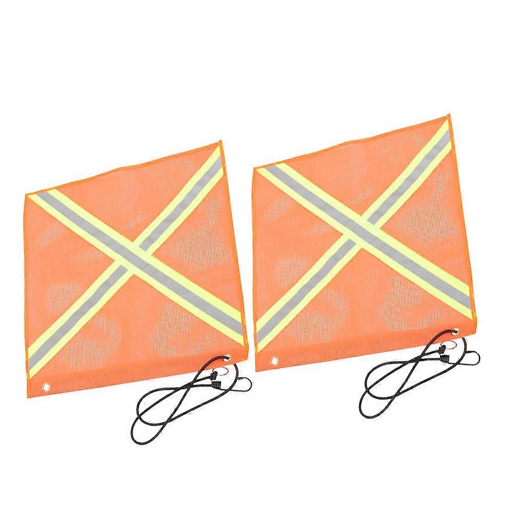 Safety Warning Flag for Garage with 2Pcs Reflective Mesh Safety Flags