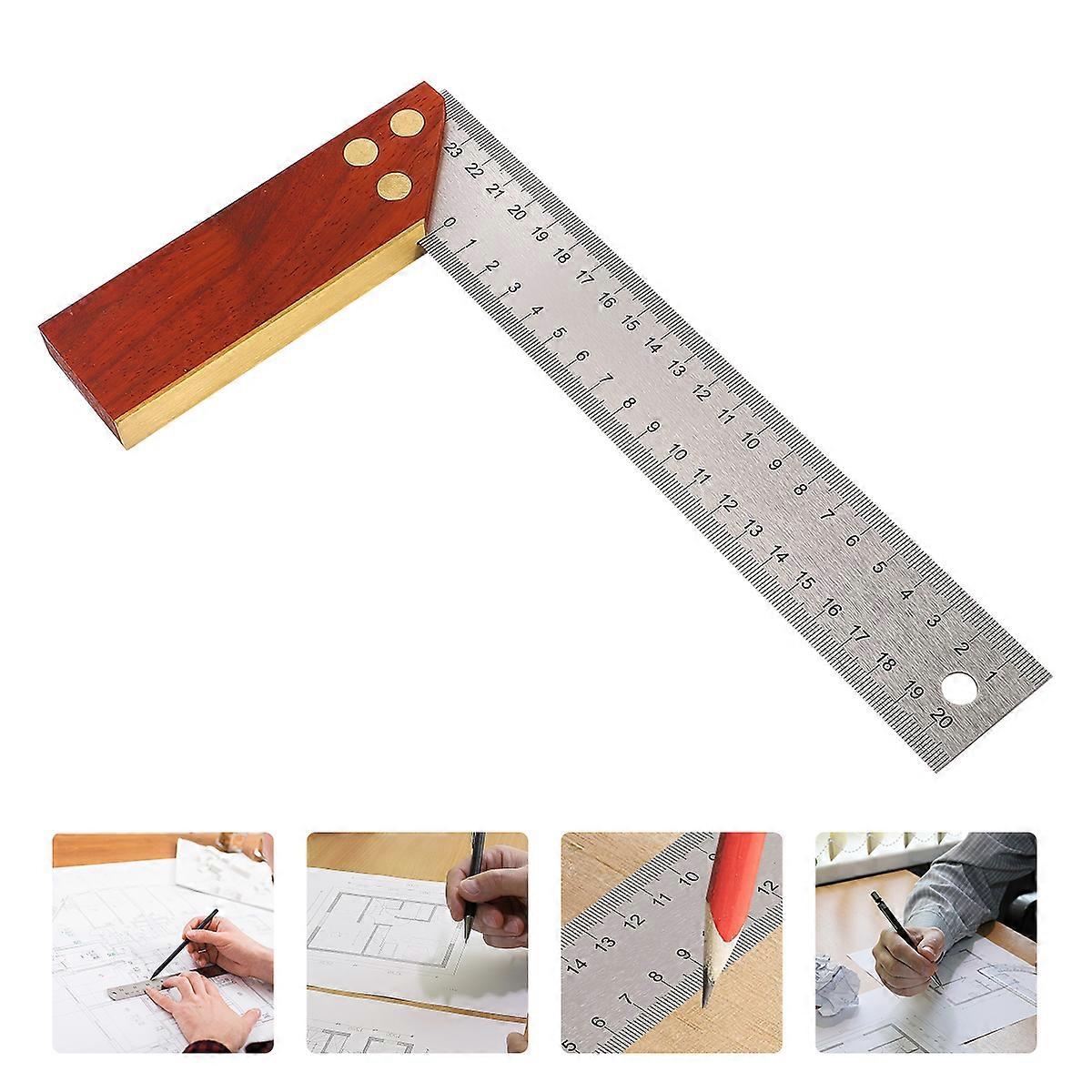 Engineering Carpenter Square 250mm L-Shaped Measurement Tool For Hobbyists In Construction Projects 1Pcs