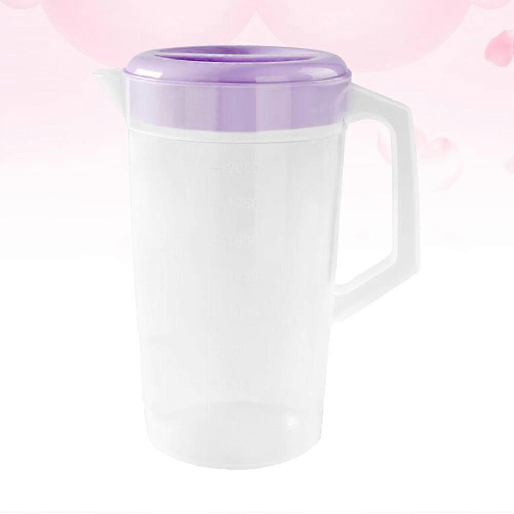 Large Pitcher For Picnics Violet Color Square Shape Cold Water Storage 1Pcs