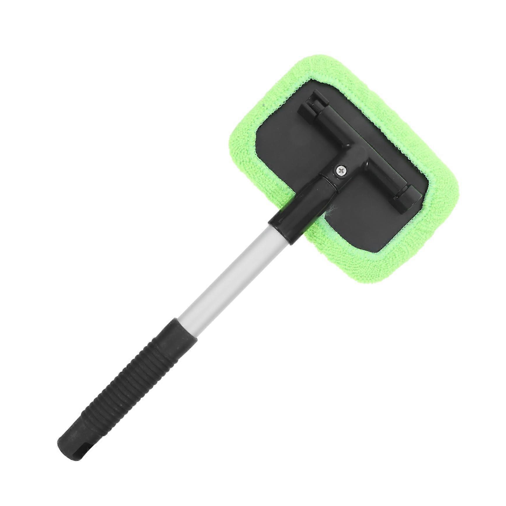 Car Windshield Cleaning Tool with Extendable Handle and Soft Cloth for Efficient Auto Glass Care