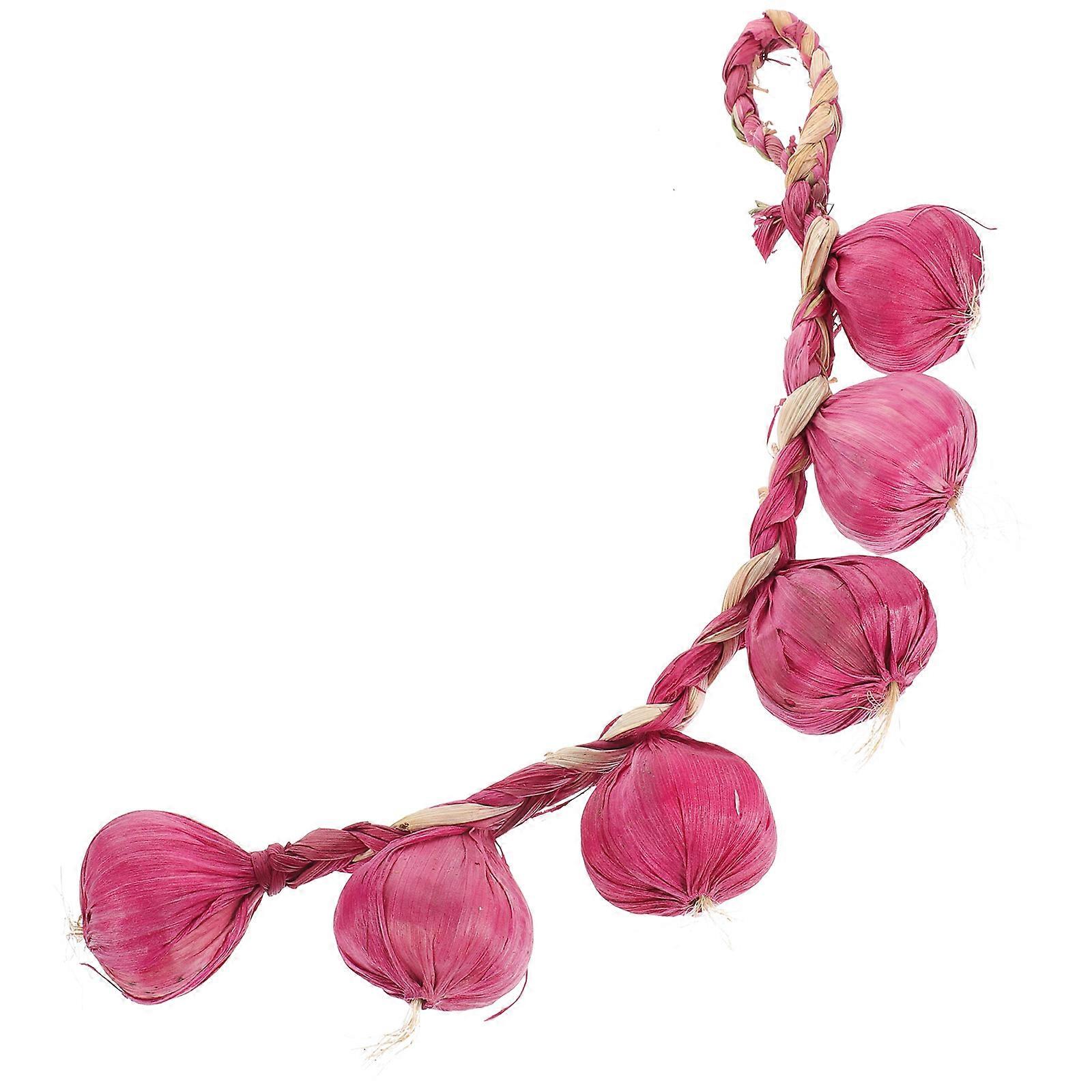 Artificial Garlic String Purple Simulated Photo Prop for Decor 1 String