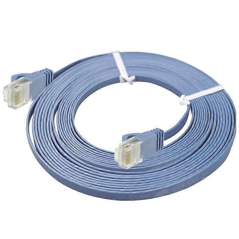 CAT6 Ultra-thin Flat Ethernet Network LAN Cable, Length: 50m