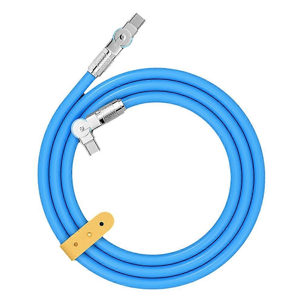 180° Type-C to Type-C Swivel Double Elbow Mech Data Cable Fast Charging & Data Transfer Cable for Tablets and Laptops 1m