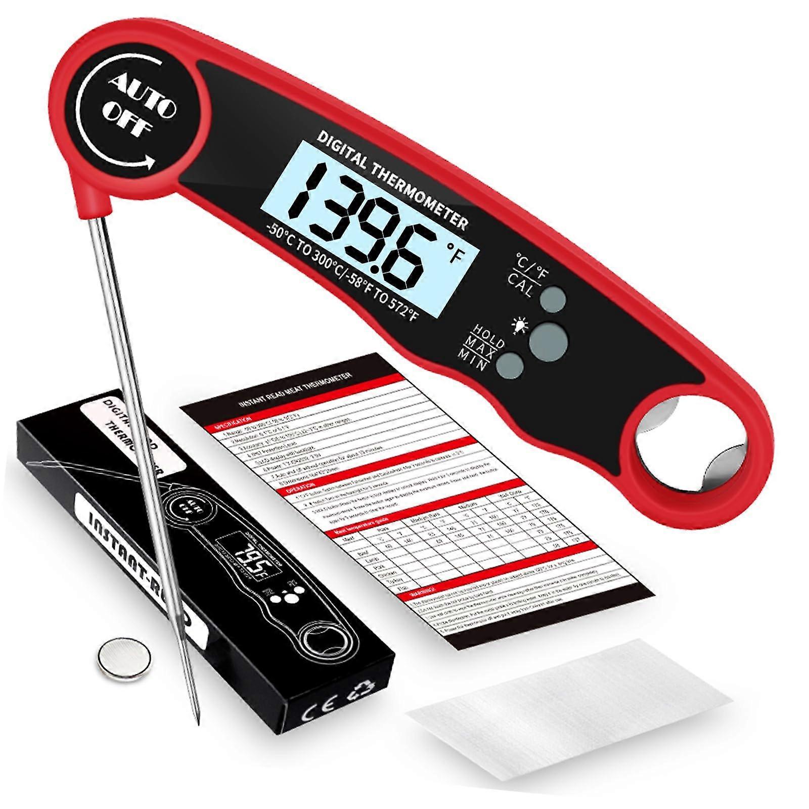 Digital Meat Thermometer Waterproof Instant Read with LCD Display for BBQ Grill Cooking Kitchen