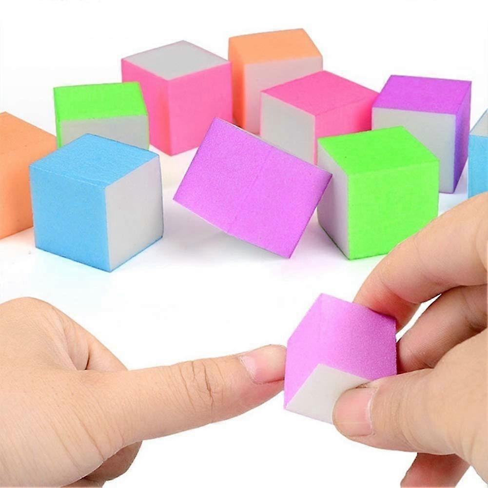10Pcs Square Nail Buffer Sponge and File for Smooth Nail Surface Manicure Polishing Tool