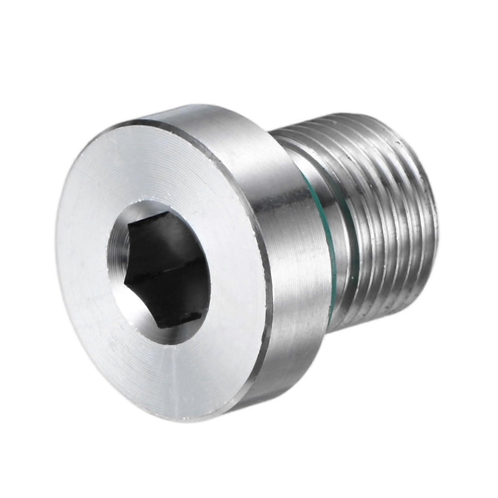 2Pack M12x1mm Stainless Steel Pipe Fitting Plug, Hex Socket End Cap with LeakProof Seal