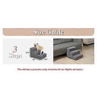 Extra breite Hundetreppe mit Stützplatte, geeignet für Wohnzimmer, Schlafzimmer und andere Räume.