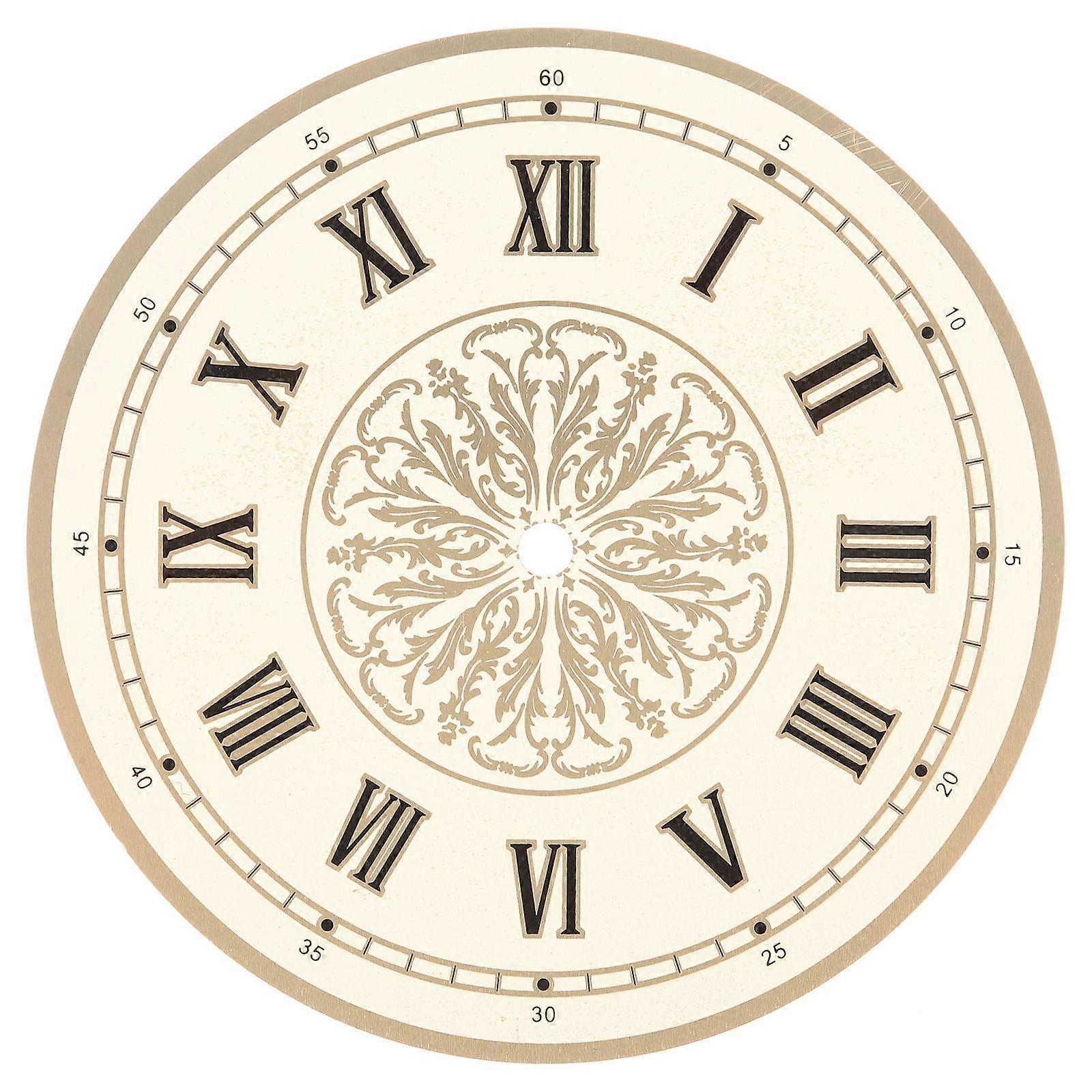 Wall Dial Replacement Clock Dial Round Clock Dial DIY Roman Numeral Clock Panel Clock Accessory