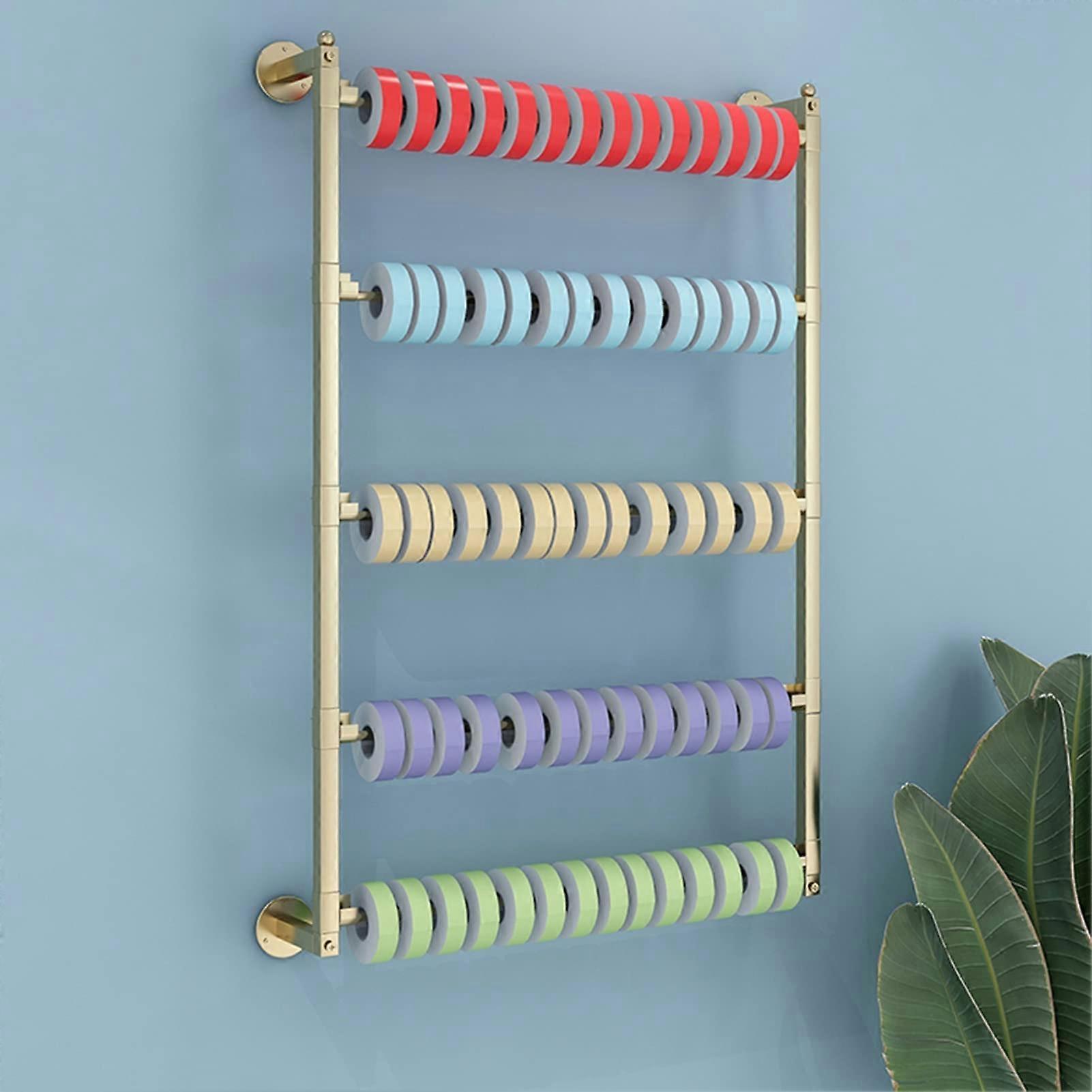 Wall Mounted Ribbon Rack with Adjustable Bars for Craft Room or Florist Retail Display
