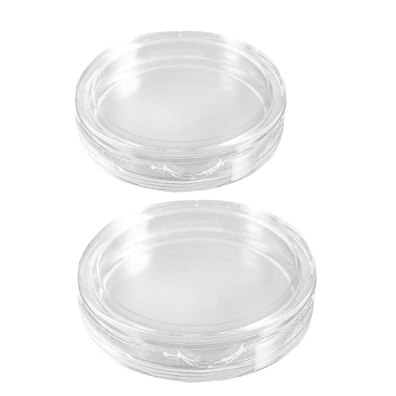 20 Pcs Small Round Transparent Plastic Coin Capsules Box 25mm & 30mm