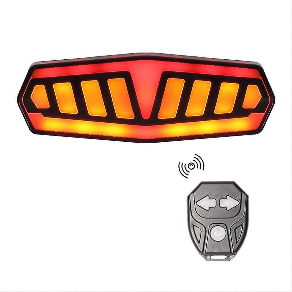 Bike Wireless Remote Turn Signal Lights USB Rechargeable