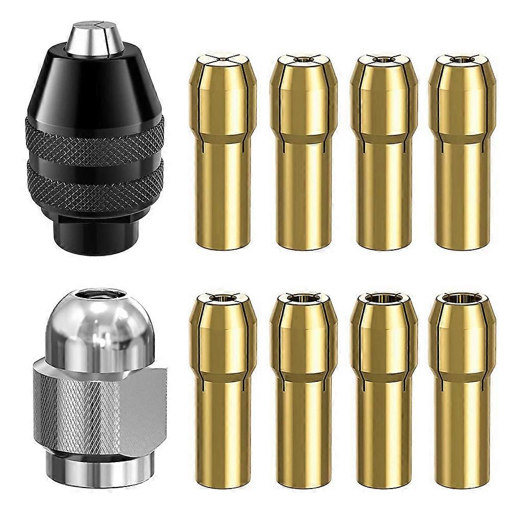 Drill Chuck Collet Set with Replacement Rotary Drill Nut Set