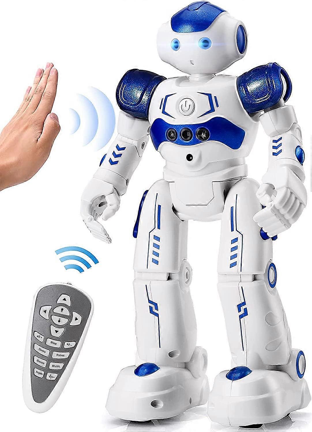 Remote Control Robot Toy for Kids Ages 3+, Interactive Smart RC Robot in Vibrant Blue