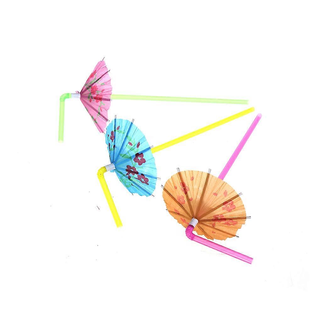 Fluorescent Umbrella for Drinking 150Pcs Colorful Bar