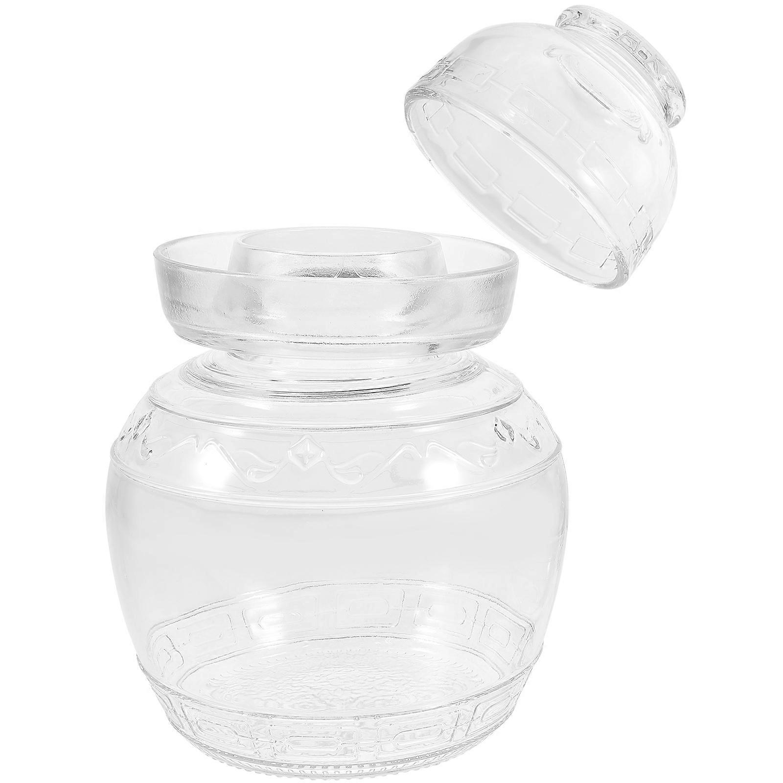 Fermentation Jar Glass Storage Jar for Pickle Keeping 1Pcs Household Use