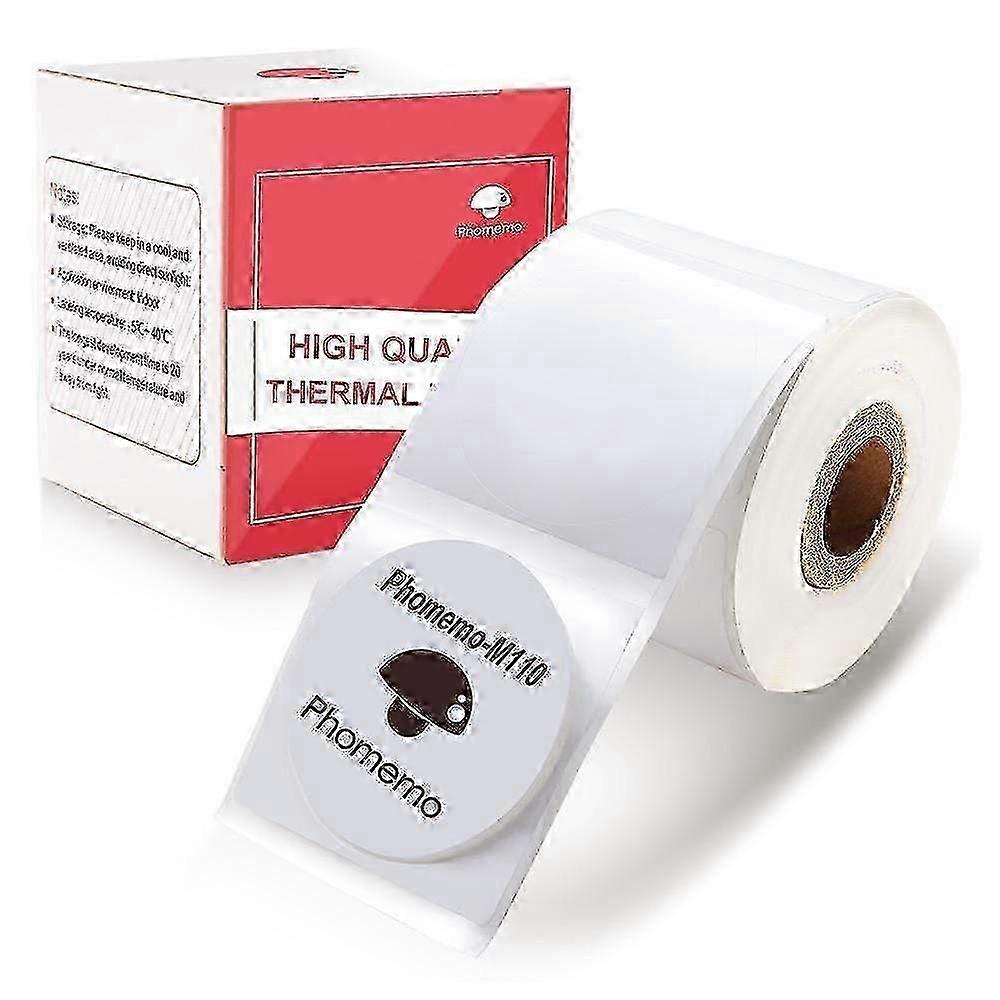 compatible Phomemo M110 / M200 200pcs /Roll 30x30mm Round Self-Adhesive Thermal Labels